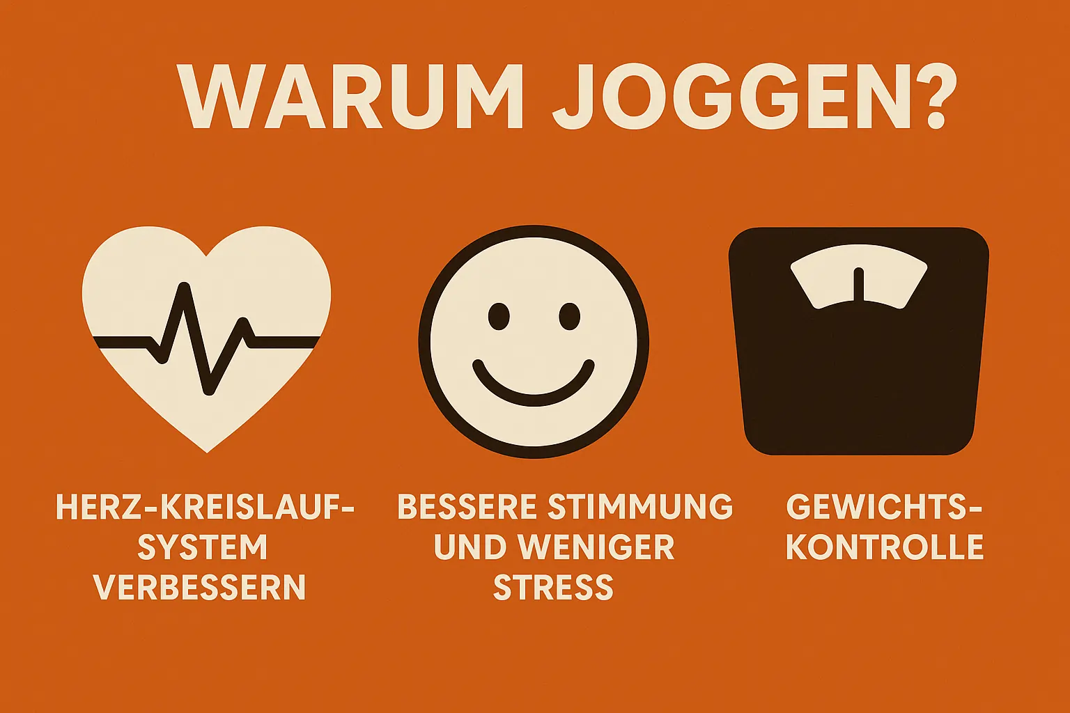 Infografik zu den Top 3 Vorteilen vom Joggen